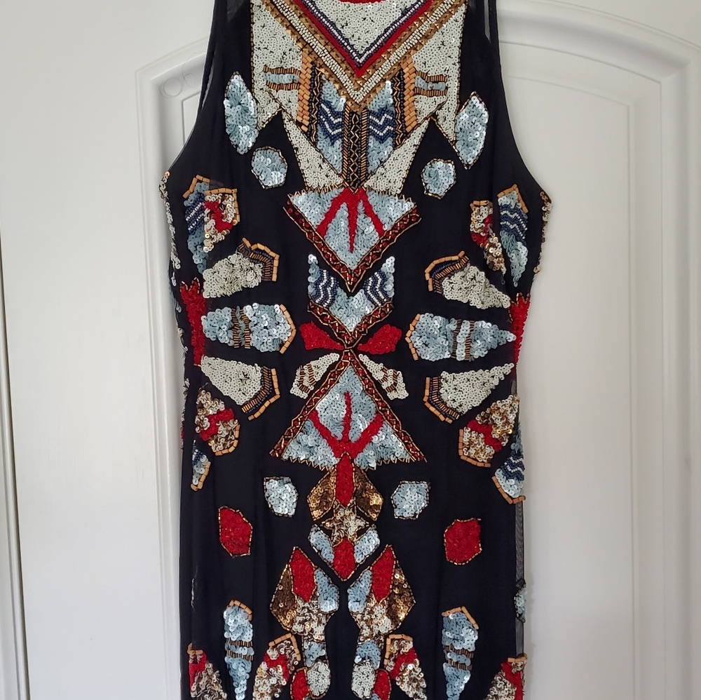 French Connection Embellished Multicolor Dress